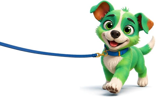 Cora on a leash walk